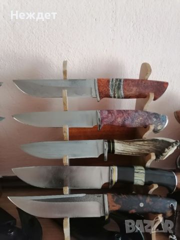 Ножовете са ръчно правени  всеки е от различна стомана и цена.Имат си и кании от 3,5мм телешки бланк, снимка 4 - Ножове - 29145782
