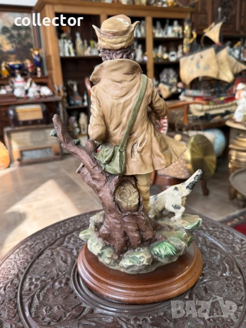Италианска фигура -„Младият ловец с куче“. №7947, снимка 7 - Колекции - 53824315