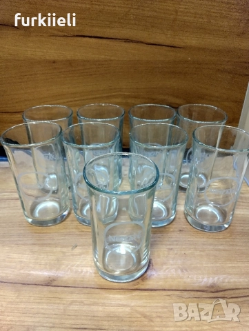 Нови стъклени чаши на нес кафе 9 броя