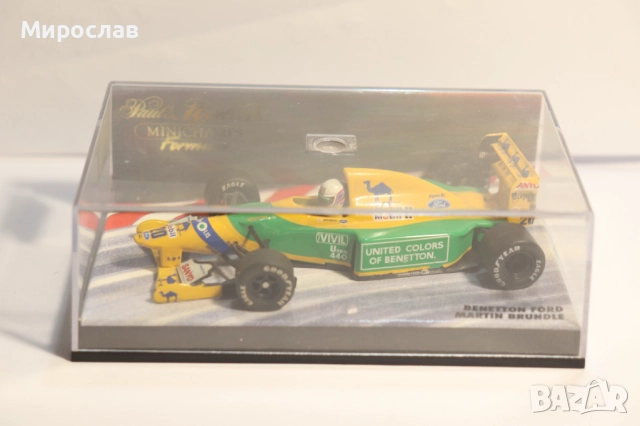 1:43 MINICHAMPS BENETTON FORD F1 БОЛИД ФОРМУЛА, снимка 2 - Колекции - 52746837