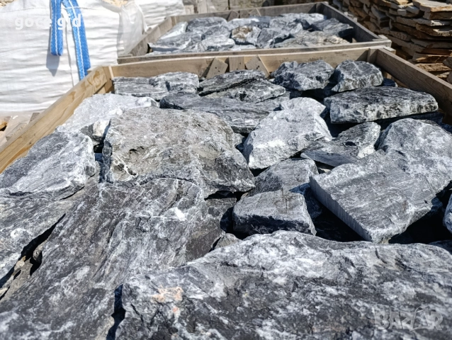 Сив стенен камък гнайс (rock face) - за зидове и огради, снимка 4 - Строителни материали - 52554569