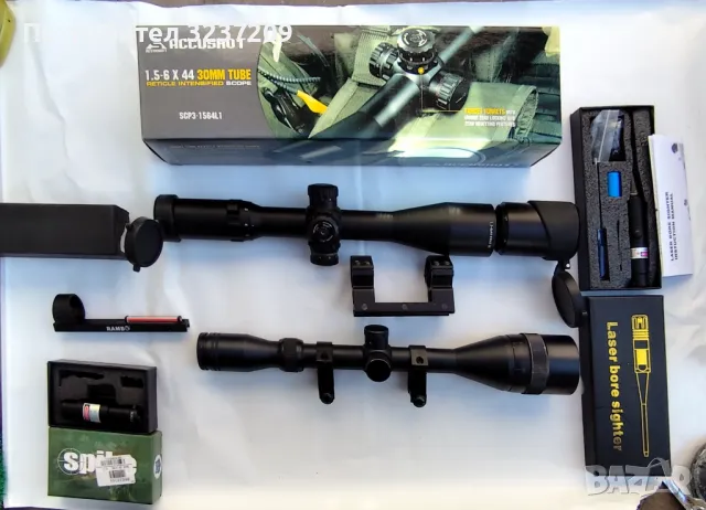 Ловни оптики и лазери – AccuShot, борсайтър, прицел – ТОП състояние, снимка 2 - Оборудване и аксесоари за оръжия - 49980859
