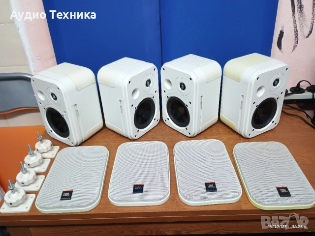 JBL CONTROL ONE PRO. 4 броя с оригинални стойки. Голям звук от малки тонколони. Изпращам видео. , снимка 6 - Тонколони - 52475767