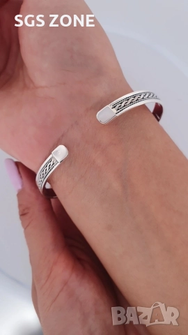 Стилна гривна от сребро 925, снимка 4 - Гривни - 52903788