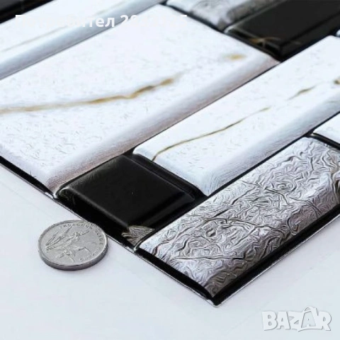 Самозалепващи 3D стикери за стена – Имитация на мрамор, 30x30 см (10 броя), снимка 8 - Други - 53750718