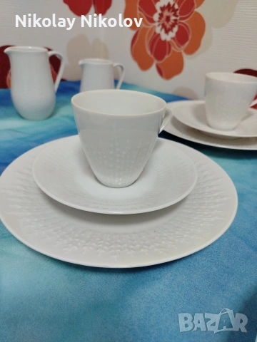 Порцеланов сервиз Hutschenreuther Serie Exzellent weiss, снимка 13 - Сервизи - 53329937