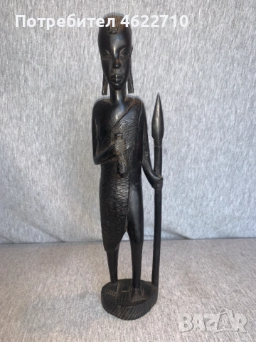 Африканска дървена статуетка, снимка 2 - Антикварни и старинни предмети - 53668587