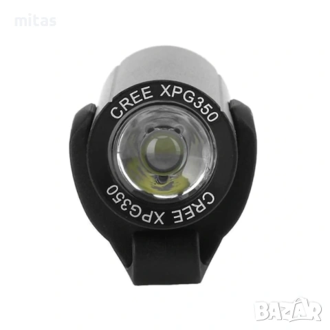 Предна LED светлина за велосипед RAYPAL – 350 lum, USB, Алуминий, 53g, снимка 5 - Аксесоари за велосипеди - 29813913