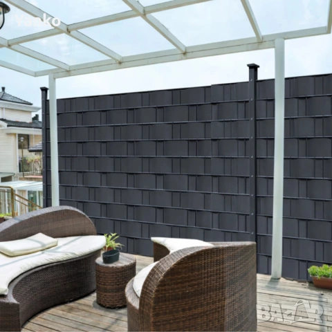 Антрацитна оградна лента 19 см x 35 м – UV устойчива и лесна за монтаж, снимка 3 - Огради и мрежи - 53962771