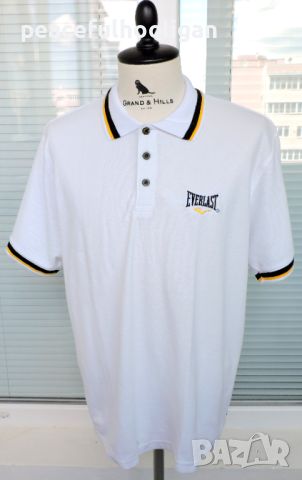 Everlast - мъжка бяла  тениска с яка размер L/XL, снимка 1 - Тениски - 46295530
