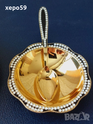 СССР-сребро 916-сребърни чаши с емайл позлата,сребърен сервиз, сребро,злато, снимка 9 - Сервизи - 52217778