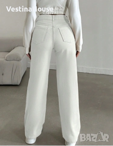 Дамски бели дънки, снимка 2 - Дънки - 54171228