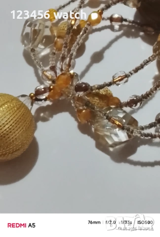 Красива гривна от чушки стъклени кристали сваровски, снимка 2 - Гривни - 53843321