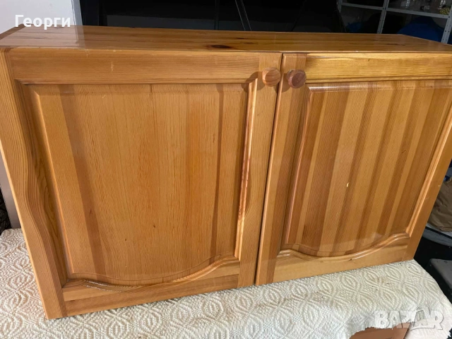 Дървен шкаф масив Малък шкаф с рафтове Шкаф за кухня/гараж/офис