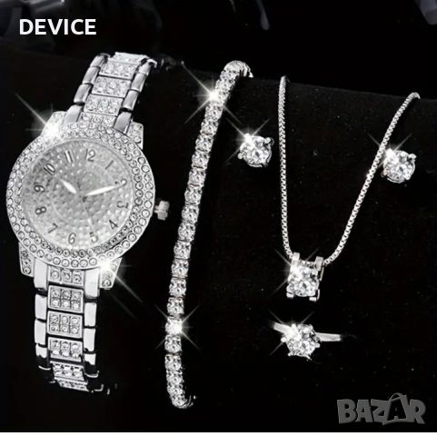 Дамски сет часовник с бижута , снимка 1 - Бижутерийни комплекти - 46271214
