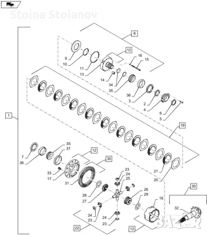 Корона и пиньон  Кейс Магнум Ню Холанд 87324538  11x41 DANA  070BP259-2 Case IH  MAGNUM  New Holland, снимка 2 - Аксесоари и консумативи - 47304215