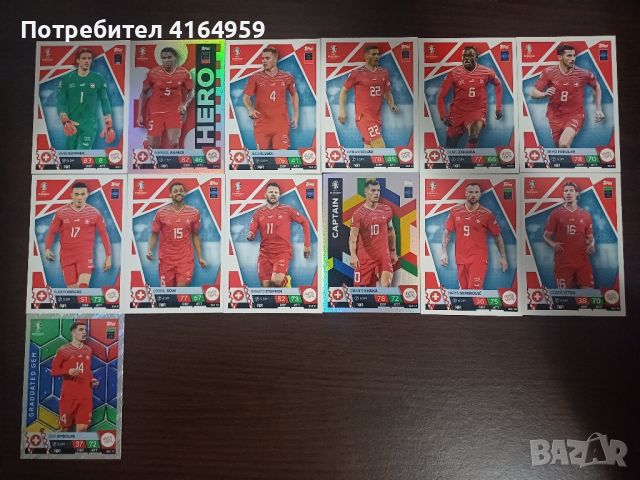 Match attax колекционерски карти Швейцария , снимка 1 - Колекции - 46634980