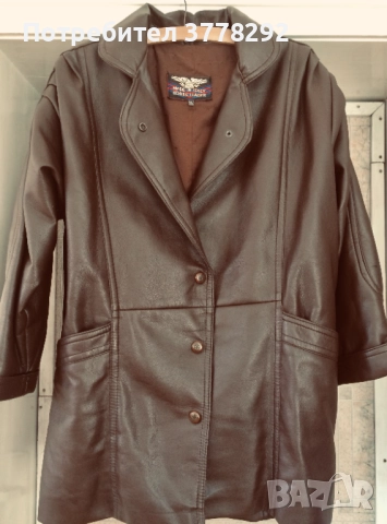 Яке-шубка Дамско от естествена, мека кожа ГО до 130 см, р-р L-XL, без забележки, 35 лв