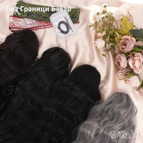 Нова Къдрава опашка с клип 51 см термоустойчива вълниста коса за жени, снимка 4 - Аксесоари за коса - 52135230