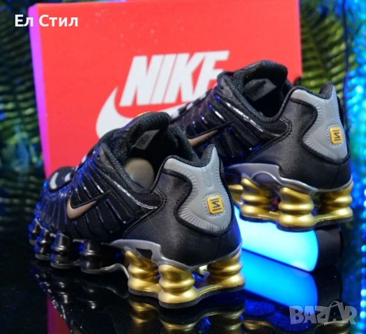 📌Nike Shox TL Black and Gold 40 41 42 43 44 45 46 н Цена 98 eвро Еконт, снимка 2 - Маратонки - 53625265