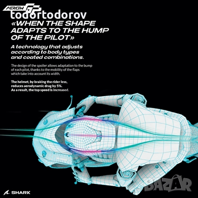 Мото Каска SHARK AERON GP BLANK SP White Official FIM MotoGP Helmet, снимка 6 - Аксесоари и консумативи - 52903277