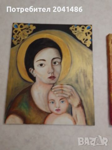 Богородица и младенеца, снимка 2 - Антикварни и старинни предмети - 45861708