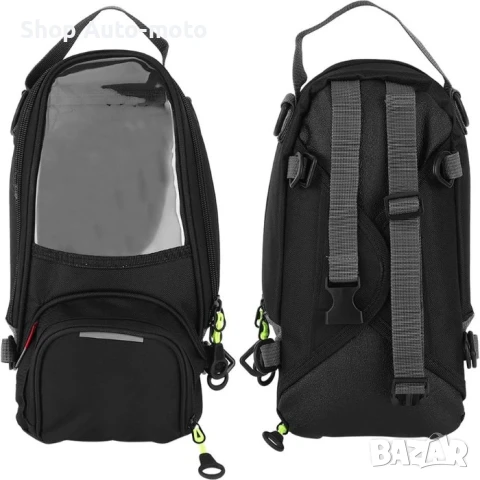 Мото чанта за резервоар Automat, Водоустойчива, Прозрачен прозорец, Черна, снимка 10 - Аксесоари и консумативи - 51356475