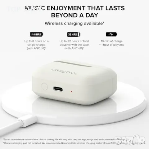 Нови Bluetooth LE Audio Слушалки Zen Air Plus: 32ч Батерия, ENC Микрофони, снимка 3 - Bluetooth слушалки - 49444293