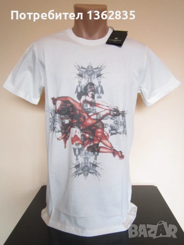 НОВА мъжка бяла памучна тениска GIVENCHY / Живанши размер XL