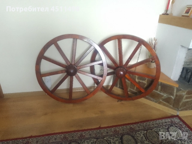 Винтидж на колела за каруца, снимка 3 - Декорация за дома - 53698474