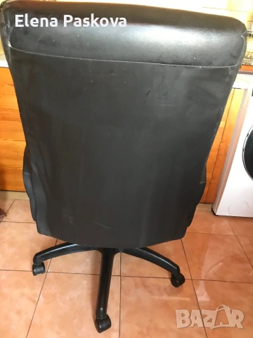 стол кожен с облегалки за ръцете и регулируема височина на седалката, снимка 3 - Столове - 53857165