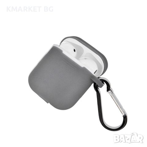 Калъф силиконов за Airpods 1/2 слушалки bSmart, Сив, снимка 2 - Калъфи, кейсове - 46321495