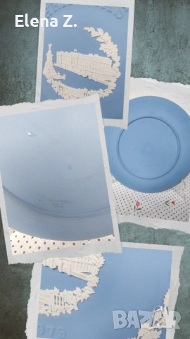 5 винтидж коледни чинии Wedgwood Jasperware, снимка 5 - Декорация за дома - 52545196
