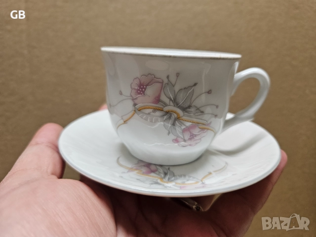 Порцеланови чашки за кафе + подарък захарница, снимка 5 - Чаши - 52336944