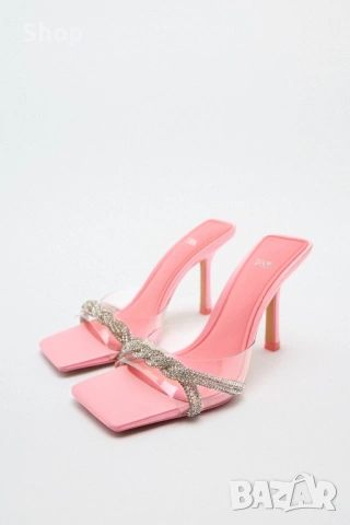 👡 Розови сандали на ток на Zara
