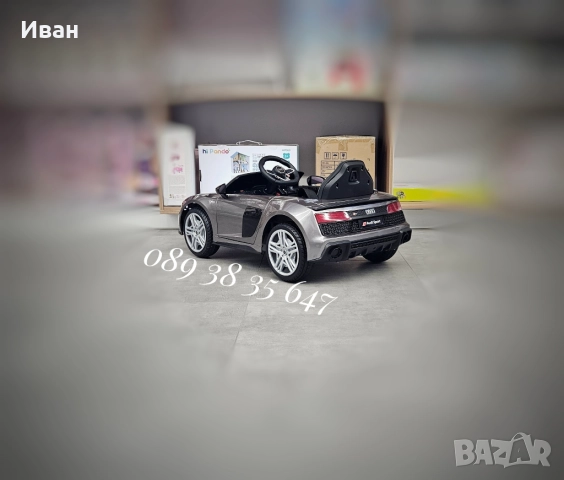 ТОП ЦЕНА!НОВО!Акумулаторна кола Audi R8 Spyder с 12V батерия,меки гуми,металик,USB, снимка 8 - Електрически играчки - 51753310