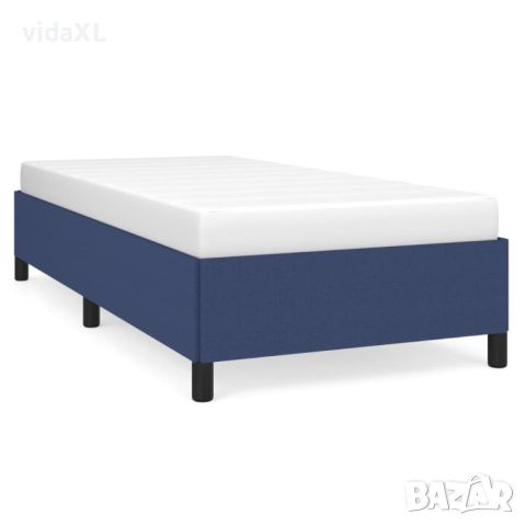 vidaXL Pамка за легло синя 90x190 см плат（SKU:347032