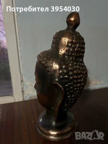 Тибетска старинна метална (глава) статуетка на Буда , снимка 2 - Статуетки - 53622015