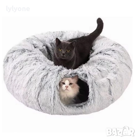 Топло легло и Тунел за котки 2 в 1 * Игра и уют * Къща Хралупа, снимка 3 - За котки - 52065775