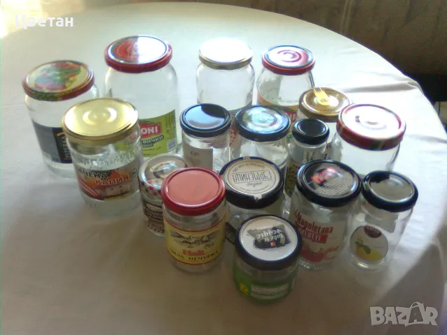 стъклени буркани с винтова капачка, снимка 3 - Буркани, бутилки и капачки - 50398480