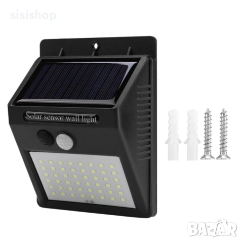 Соларна LED лампа със сензор за движение и 3 режима на работа 1582, снимка 2 - Външни лампи - 53978765