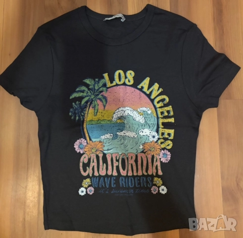 Сива блуза с картинка само отпред от FB sister