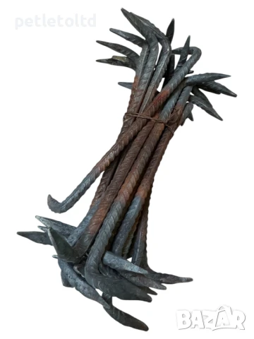 Скоби за монтаж на дървени греди П-образни ковани (размер 19-20 см) - 20 бр 