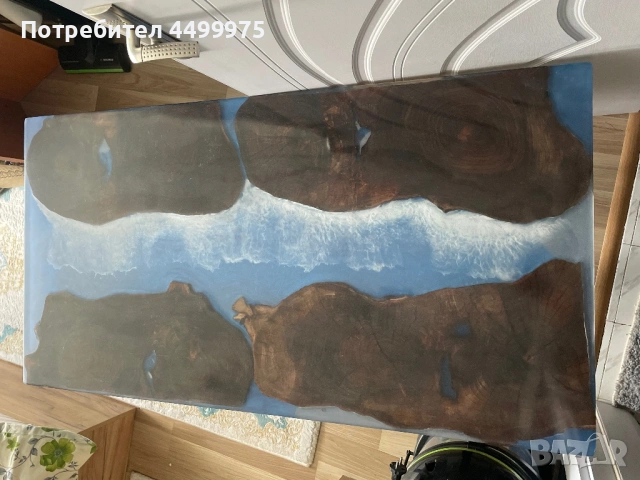 Холна маса от естественно орехово дърво, снимка 6 - Маси - 54256868