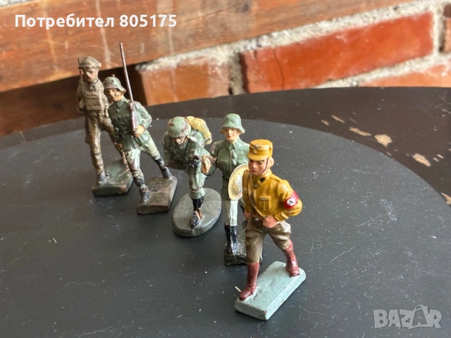 Стари фигурки войници.Durso Elastolin Lineol, снимка 2 - Колекции - 54296039