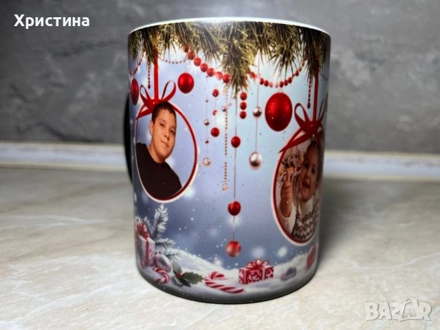Коледна магическа чаша, подарък за Коледа , снимка 2 - Ръчно изработени сувенири - 52658961