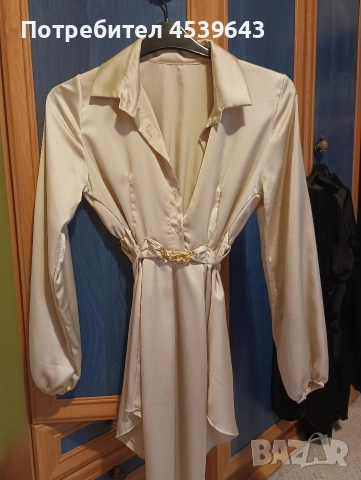 Елегантни дамски рокли в бежов и черен цвят, снимка 8 - Рокли - 52860948