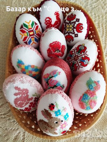 Яйца с бродерии, шевици, Великден, снимка 14 - Декорация за дома - 45088338