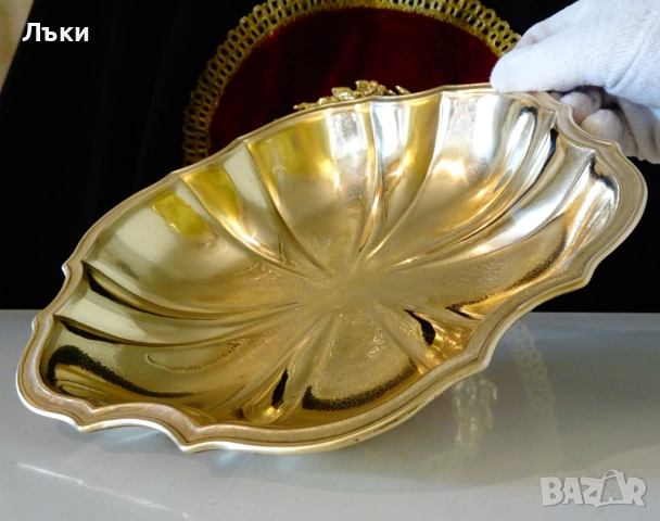 Бронзова фруктиера,салатиера 850 гр.,релеф. , снимка 7 - Антикварни и старинни предмети - 52997633