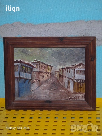 Стара картина. Размери на снимките. Цена 49.99€. За Севлиево безплатна доставка., снимка 2 - Антикварни и старинни предмети - 53918630